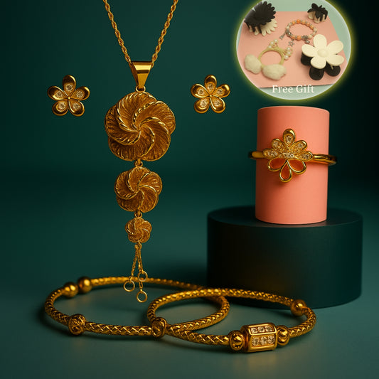 1. 🌟Luxury Anti-Tarnish Golden Jewellery Combo – Festive Limited Offer 🌟