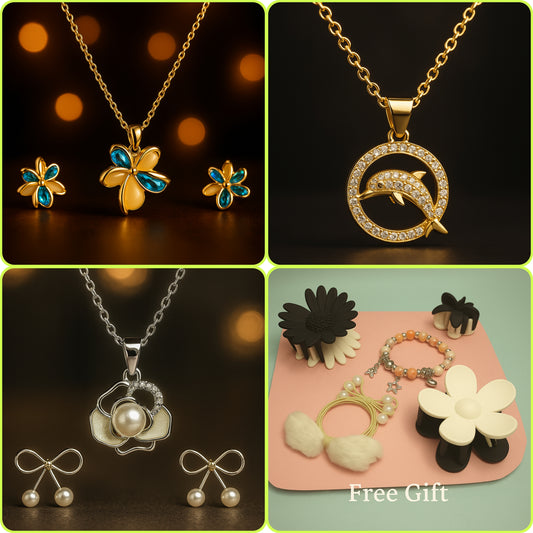 4.🌟 Luxury Anti-Tarnish Jewellery Combo – Festive Limited Offer 🌟